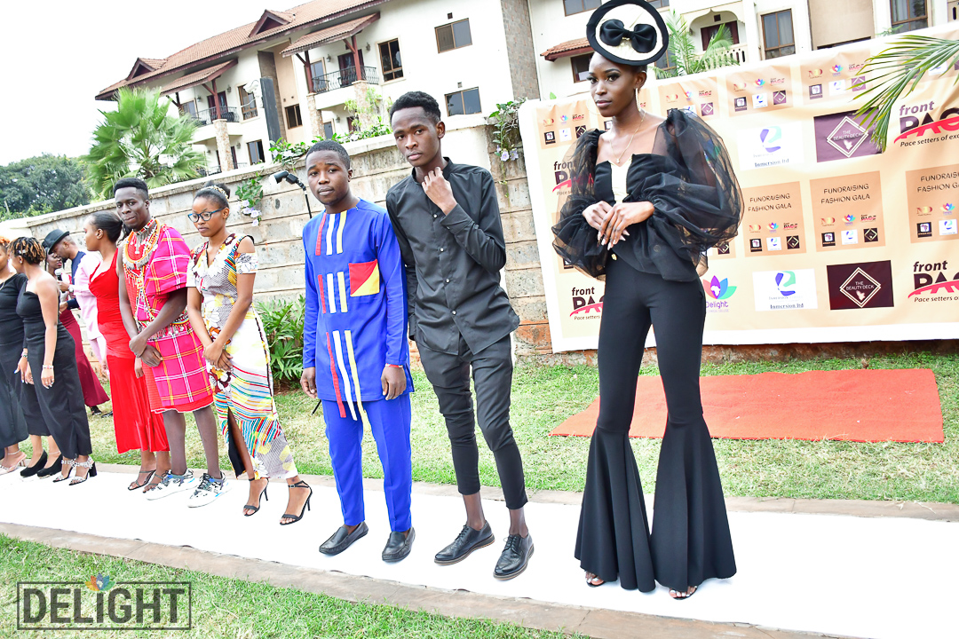Our student designers line up at a charity event