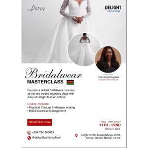 Exquisite Bridal Elegance: A captivating poster showcasing a masterclass in bridal wear. A model adorned in stunning bridal attire, capturing the essence of grace and style. Join us to unravel the art of bridal fashion mastery. 